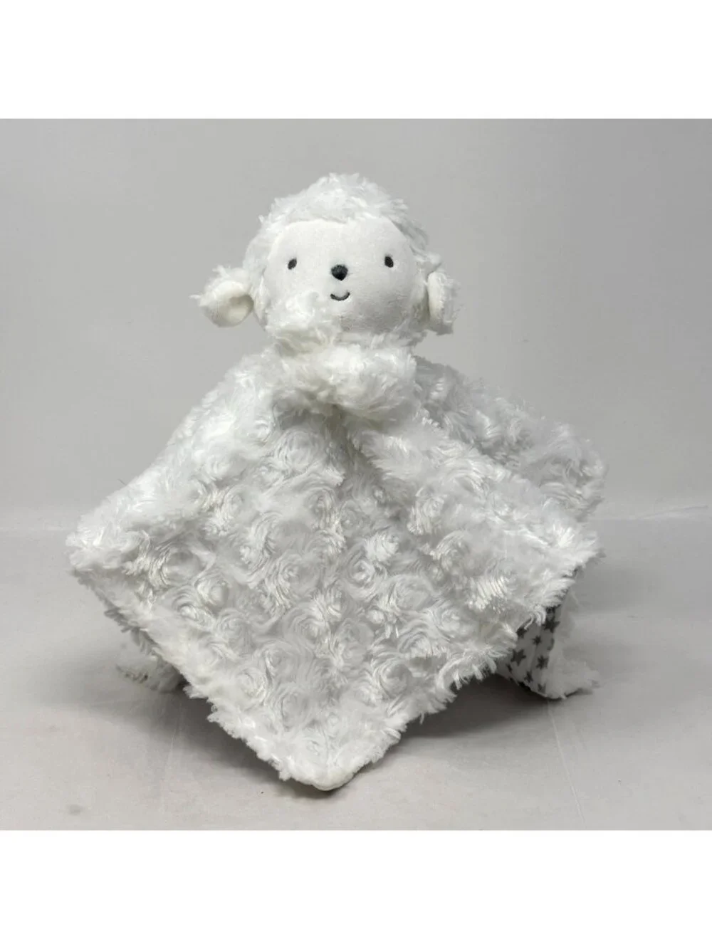 CARTER'S Just One You White Lamb Lovey Swirly Plush Gray Stars 2019
